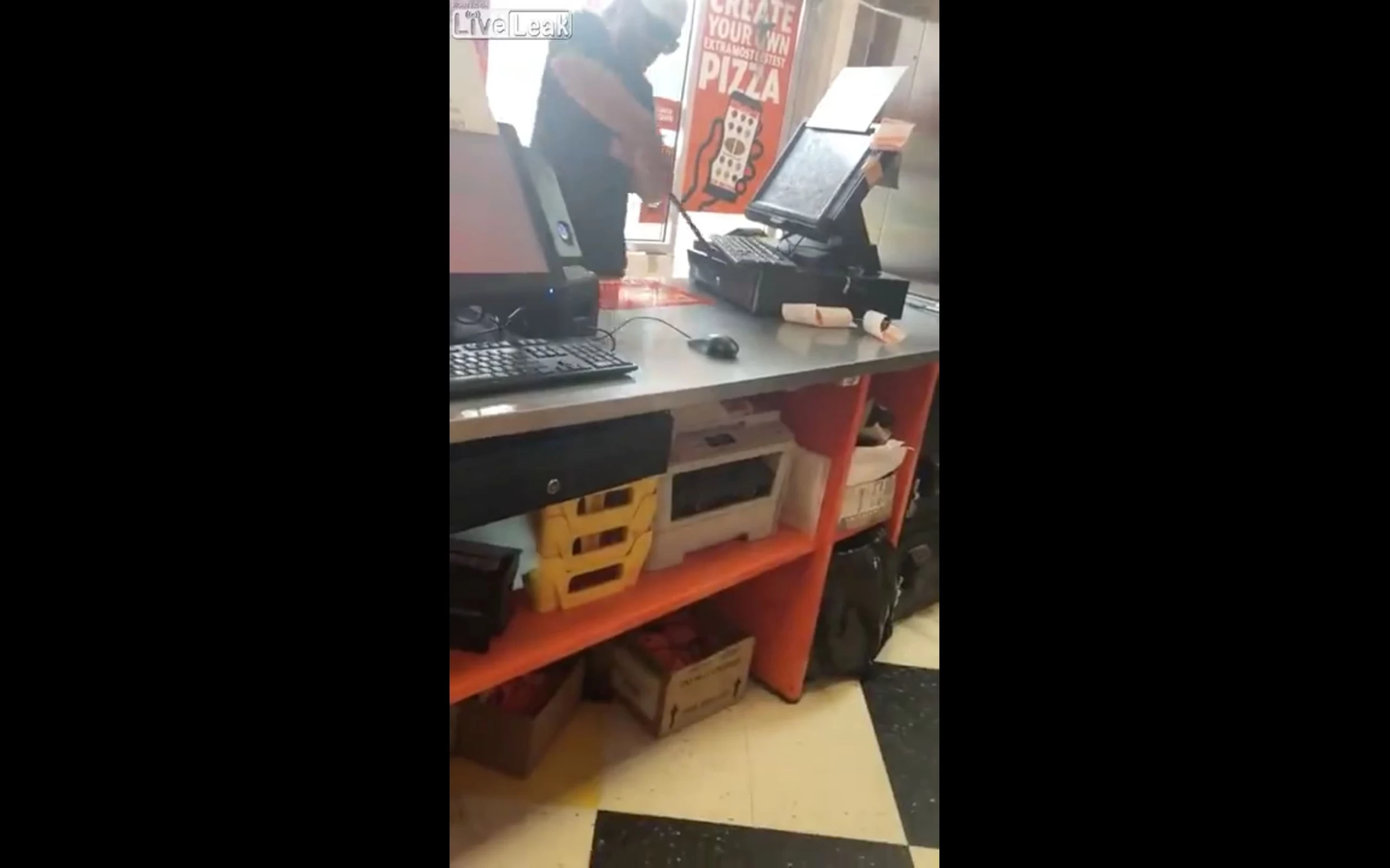 Little Caesars Staff Critiques Robbers As They're Being Robbed