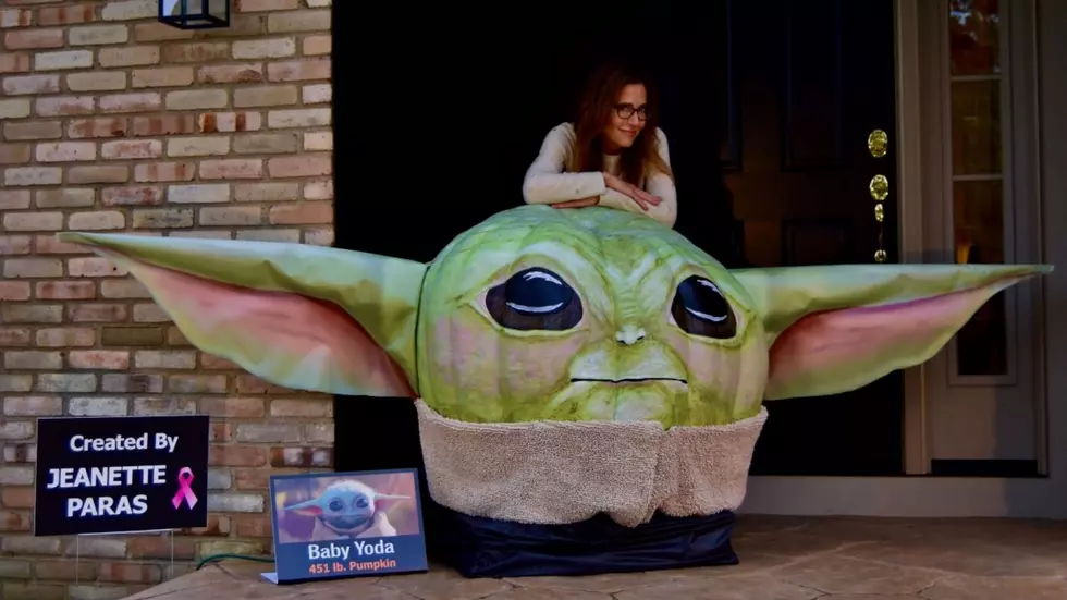 Woman Creates Giant Baby Yoda Out Of 451-Pound Pumpkin