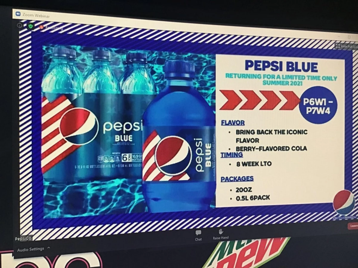 Pepsi Blue is Making a Return
