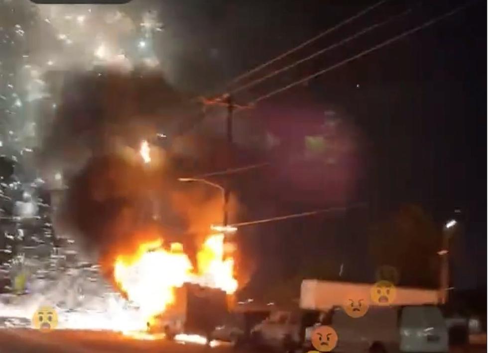 RV Full of Fireworks Catches Fire