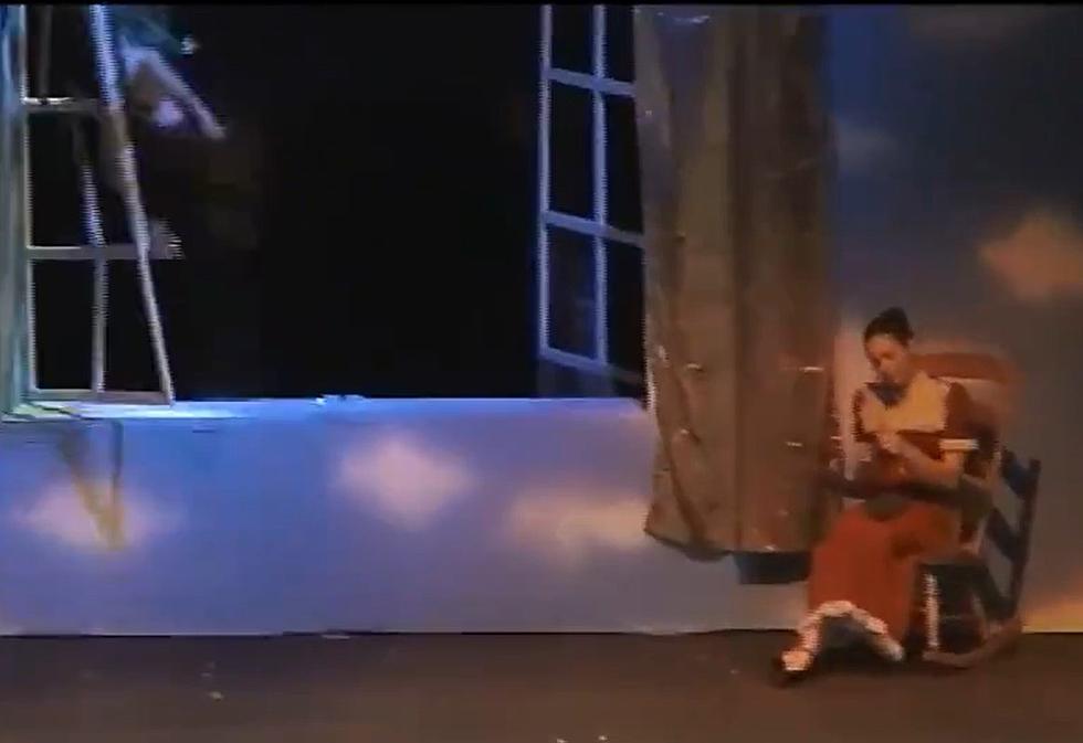 Flying Peter Pan Crashes On Set of Play, Delivers Line Like Nothing Happened