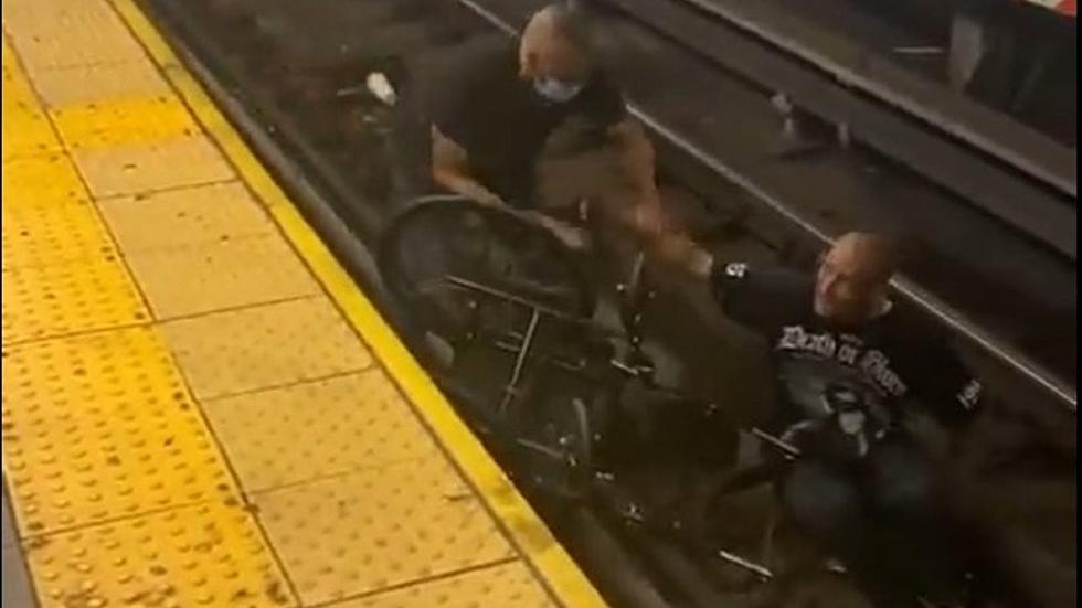 Man In Wheelchair Saved Just Seconds Before Subway Arrives