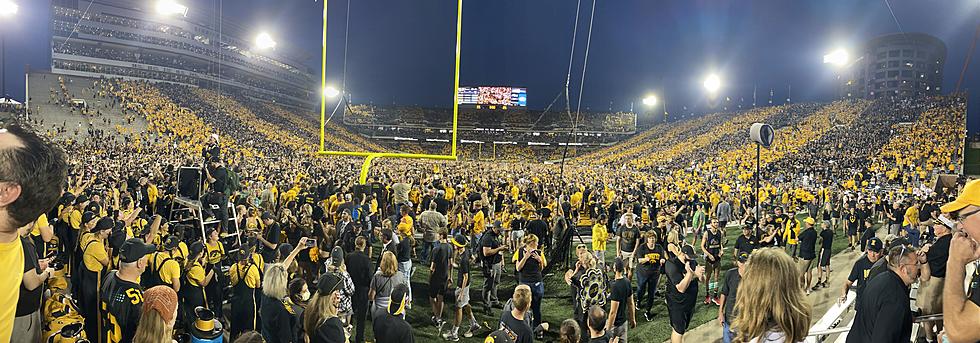 Iowa Ranked #2, Fans Storm the Field after Win