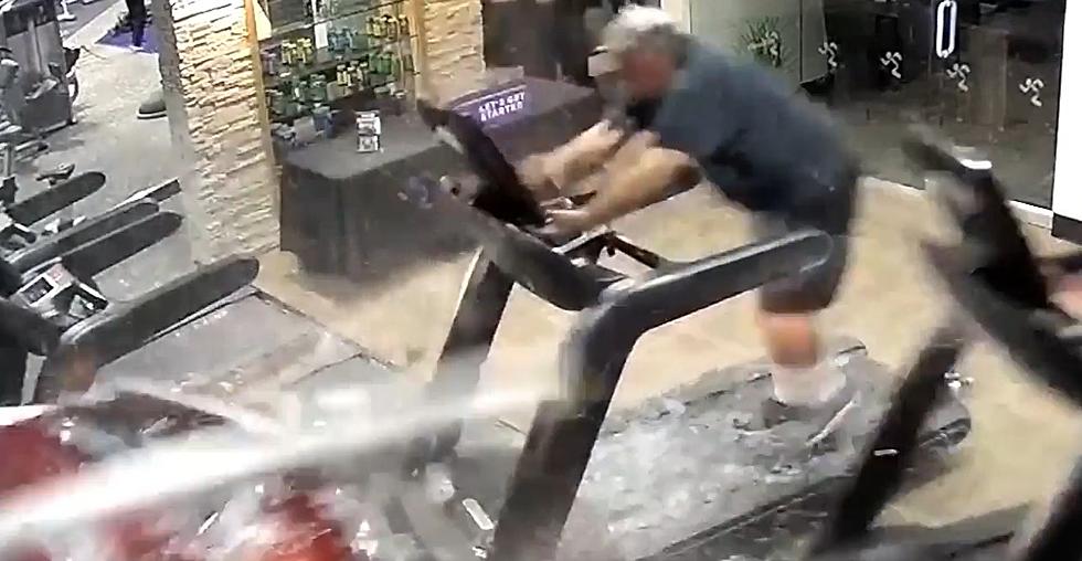 VIDEO: Guy&#8217;s Treadmill Time Interrupted By Car Crashing Into Gym