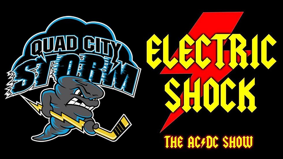 Electric Shock Playing Post-Game Concert After Quad City Storm Game