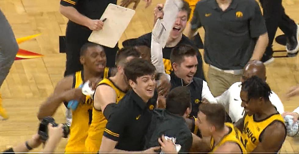 Iowa Hawkeyes Student Manager NAILS Half Court Shot