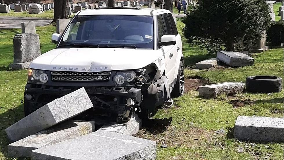 Multiple Headstones Knocked Over By Woman Learning to Drive in Cemetery