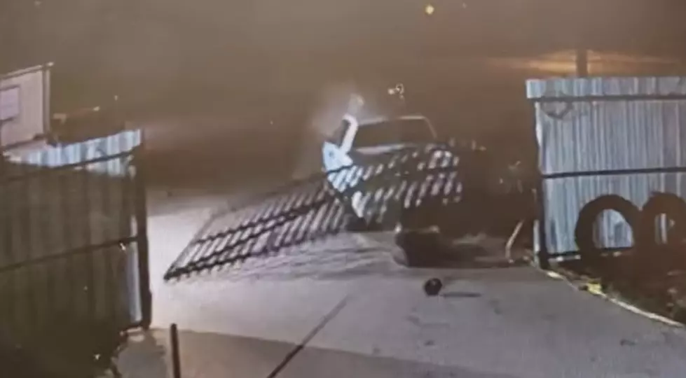 Thieves Try to Escape Gated Area With Stolen Truck, One Takes Gate To The Face