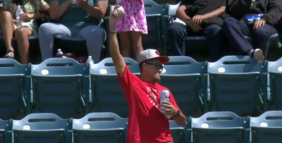 Angels Fan Snags Foul Ball Barehanded While Holding Two Beers