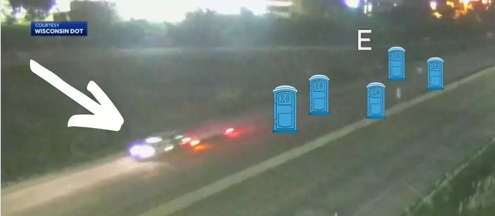 Drivers Crash Through Porta Potties After They Fall Off Truck On Interstate