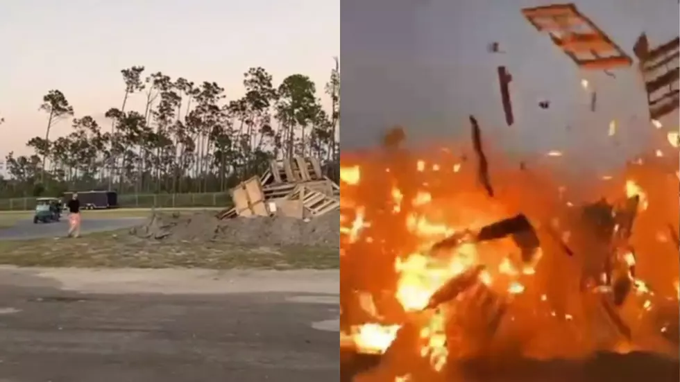 Florida High School Bonfire Ignition Causes HUGE Explosion