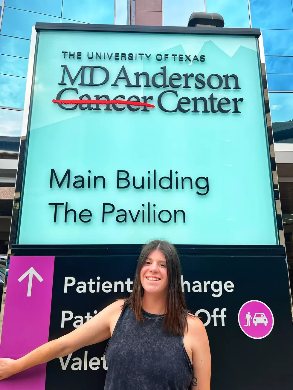 Paige King at MD Anderson Cancer Center in Texas