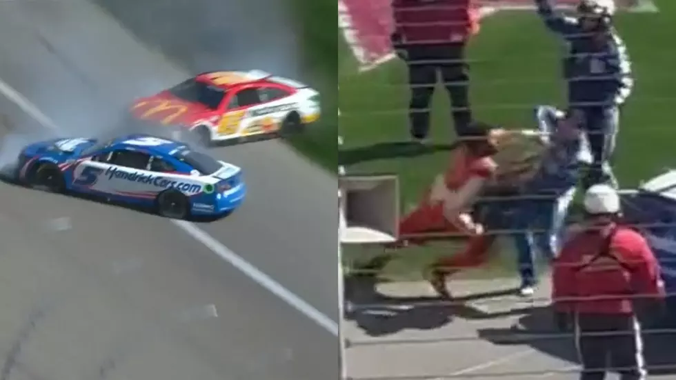 Bubba Wallace Spins Out Kyle Larson, Then Shoves Him Into Car