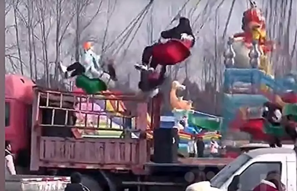 Riders On Swing Chain Ride Injured After Colliding With Truck