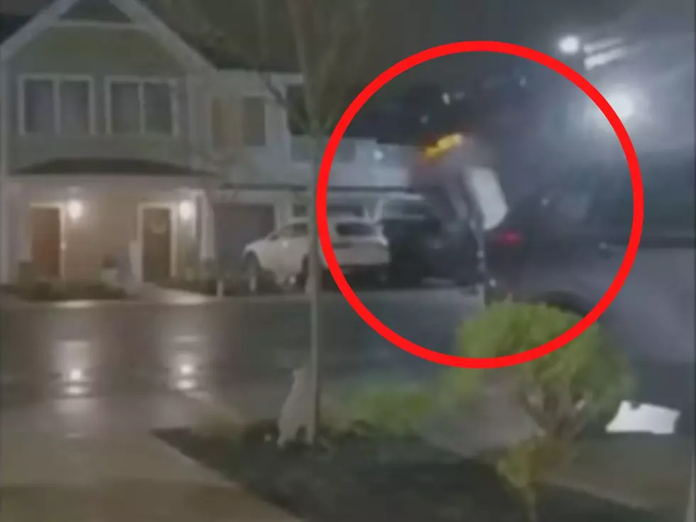 WATCH: Stolen Car Falls 21 Feet Off Road And Crashes Into House