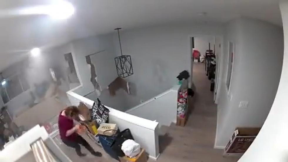 WATCH: Huge Boulder Crashes Through Home, Barely Missing Woman