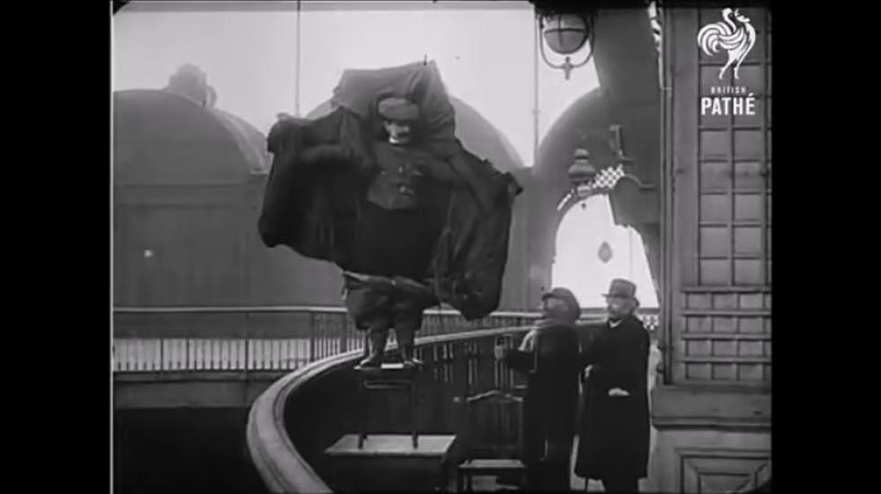 Footage From The Failed 1912 Eiffel Tower Parachute Attempt