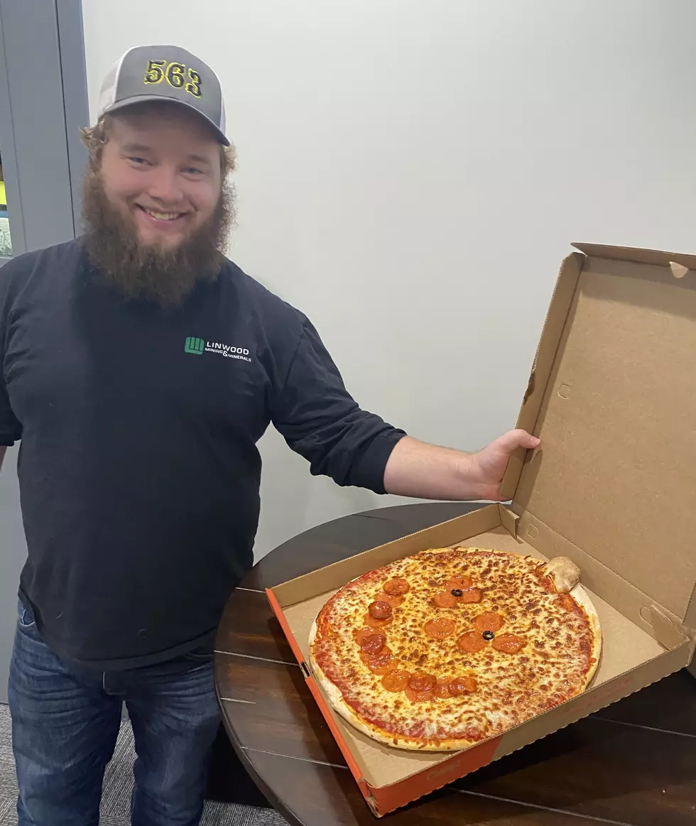 Even the pizza smiles when it sees Hairball.