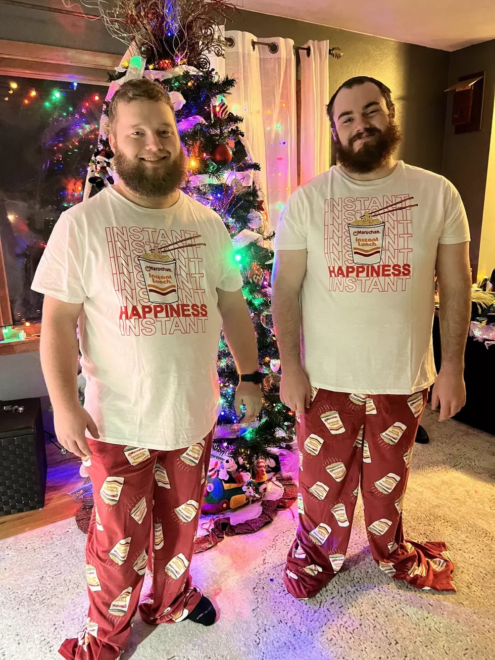 Hairball wearing matching jammies with his friend Parker. (Parker may or may not be included when you date Hairball)