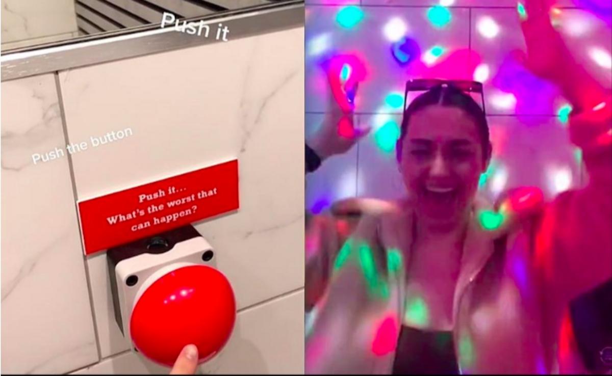 Red Button Room What Happens When You Push A Big Red Button In A Public Restroom