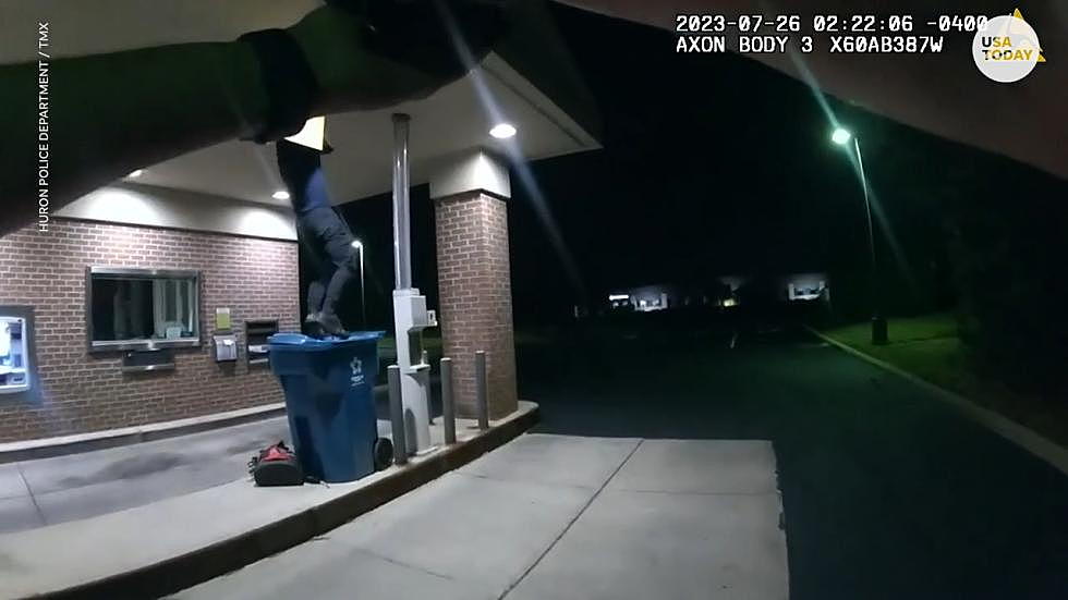 Bank Robber Falls Through Bank Drive-Thru Ceiling Before Arrest
