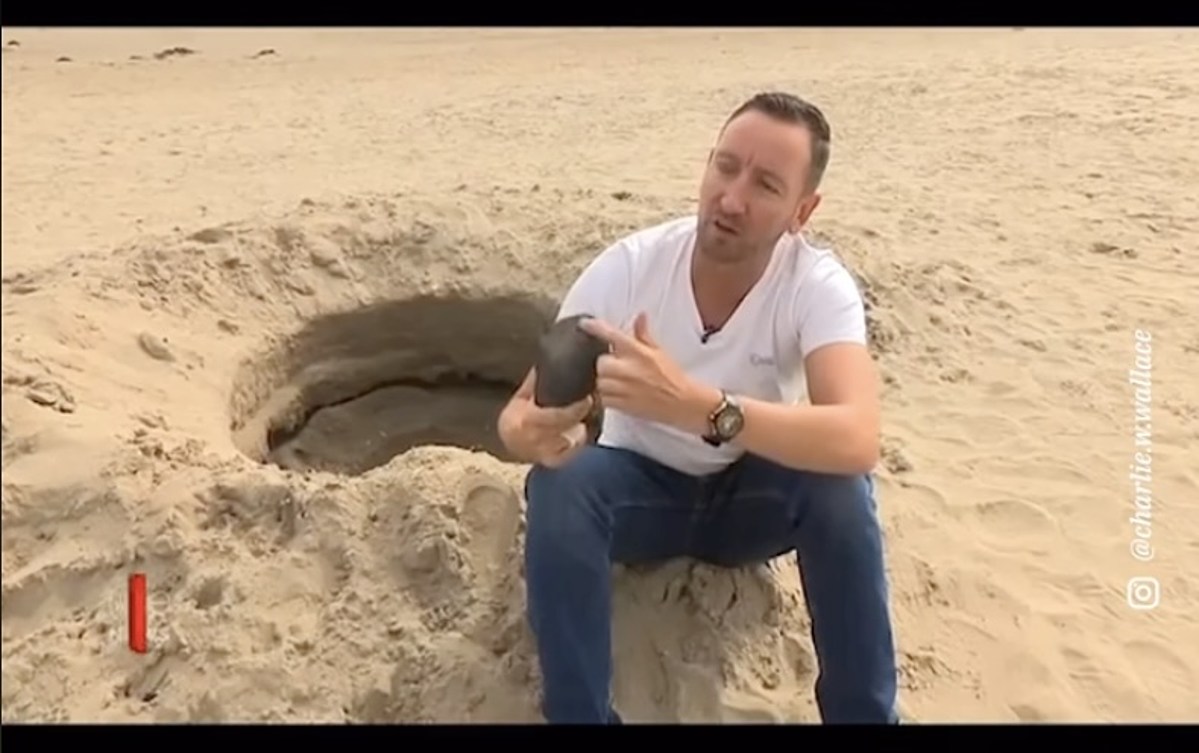 Meteorite' Crater In Irish Beach Was Actually Dug By Beach Goers
