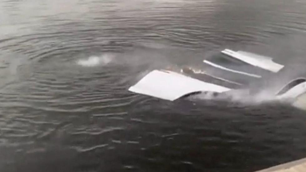 Tesla Model X Rolls Itself Down Boat Ramp, Catches Fire