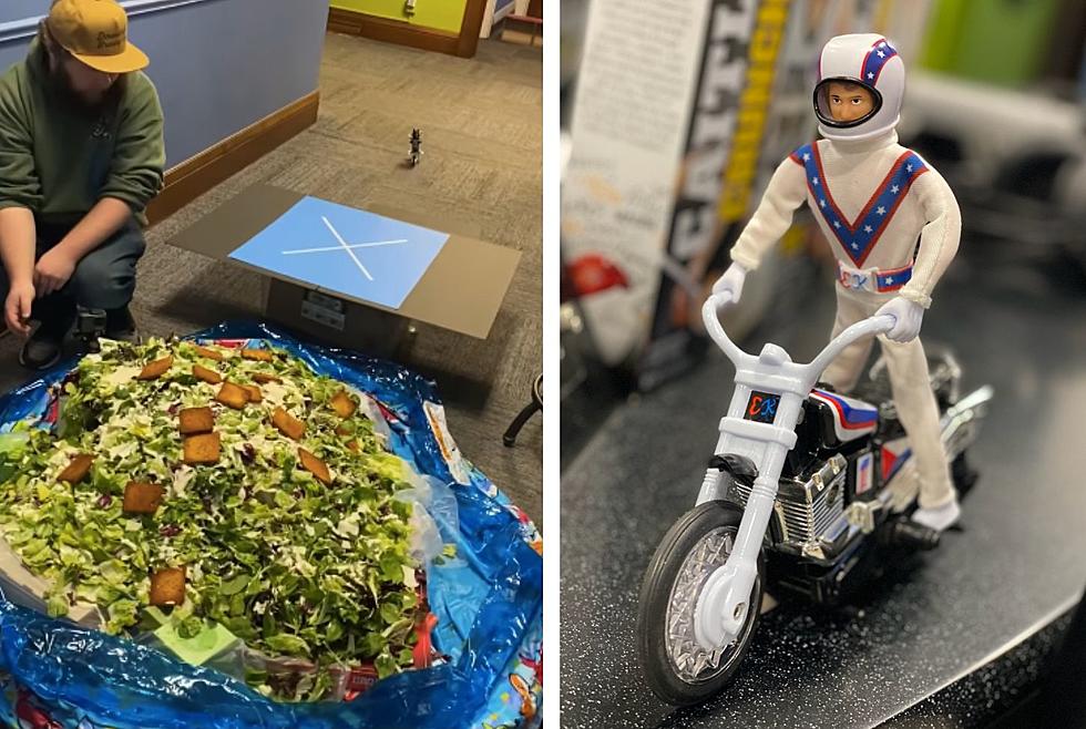 Evel Knievel Toy Jumps Caesars Salad On Dwyer &#038; Michaels