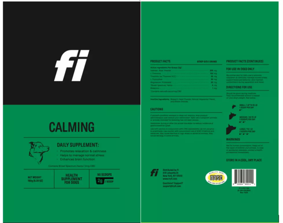 Fi Recalls Supplements for Dogs Because of Possible Salmonella Contamination (FDA)