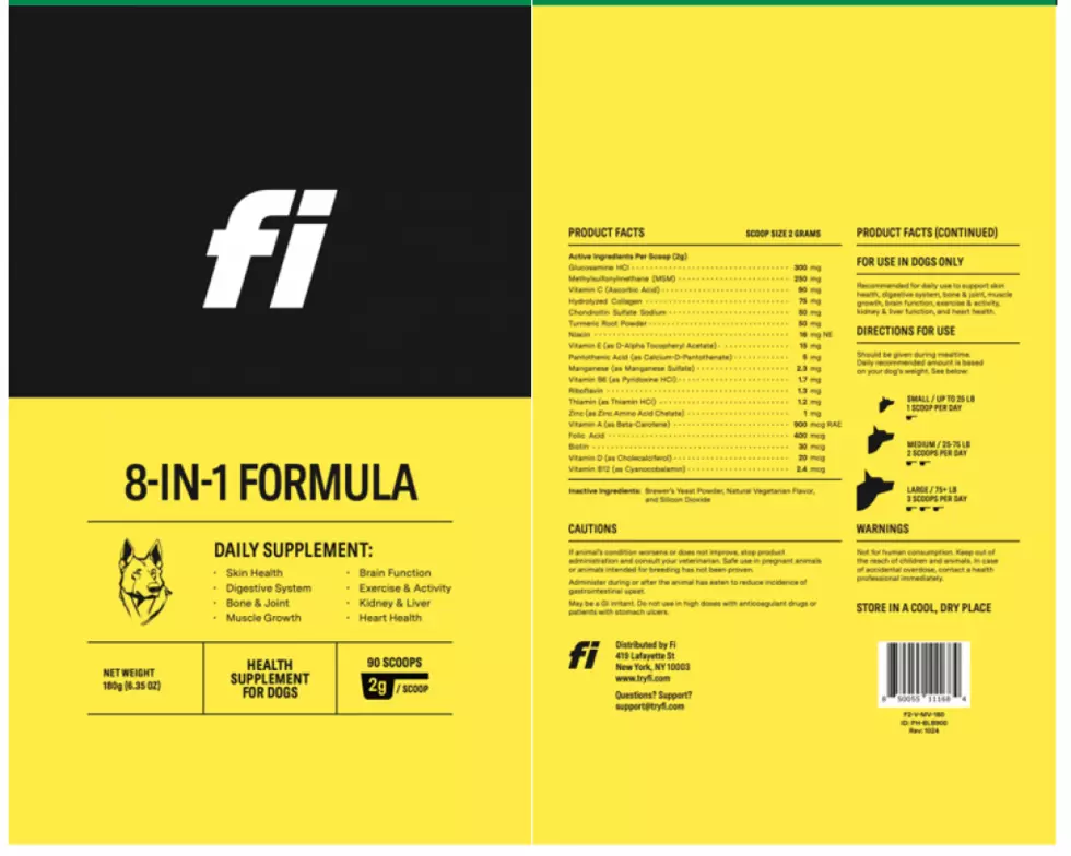 Fi Recalls Supplements for Dogs Because of Possible Salmonella Contamination (FDA)