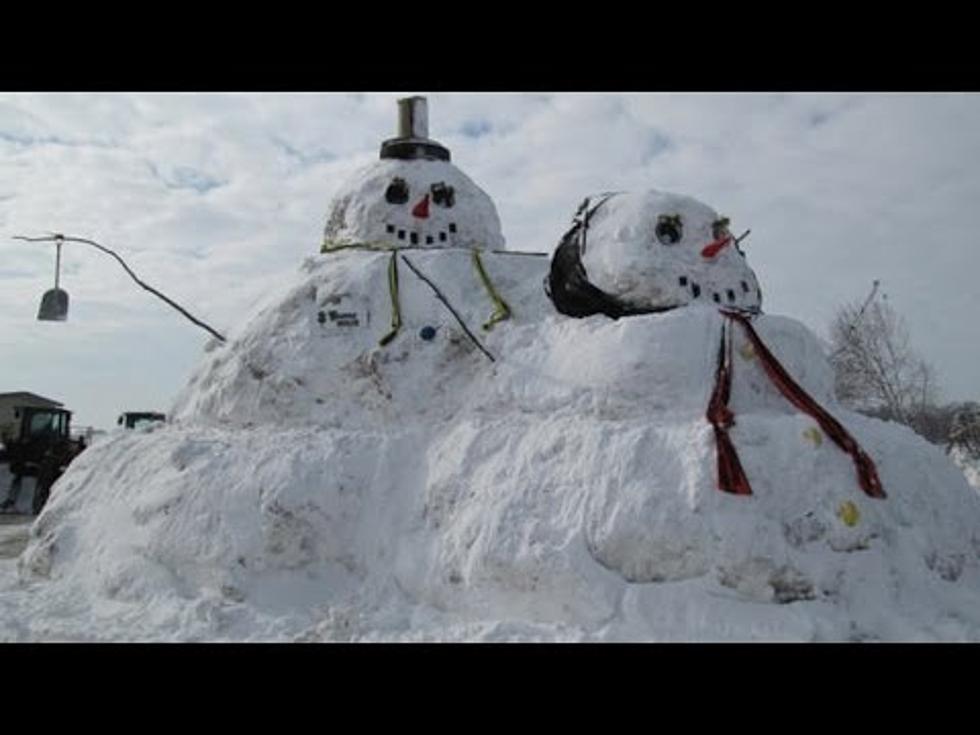 A Huge Snowman Gets Hitched