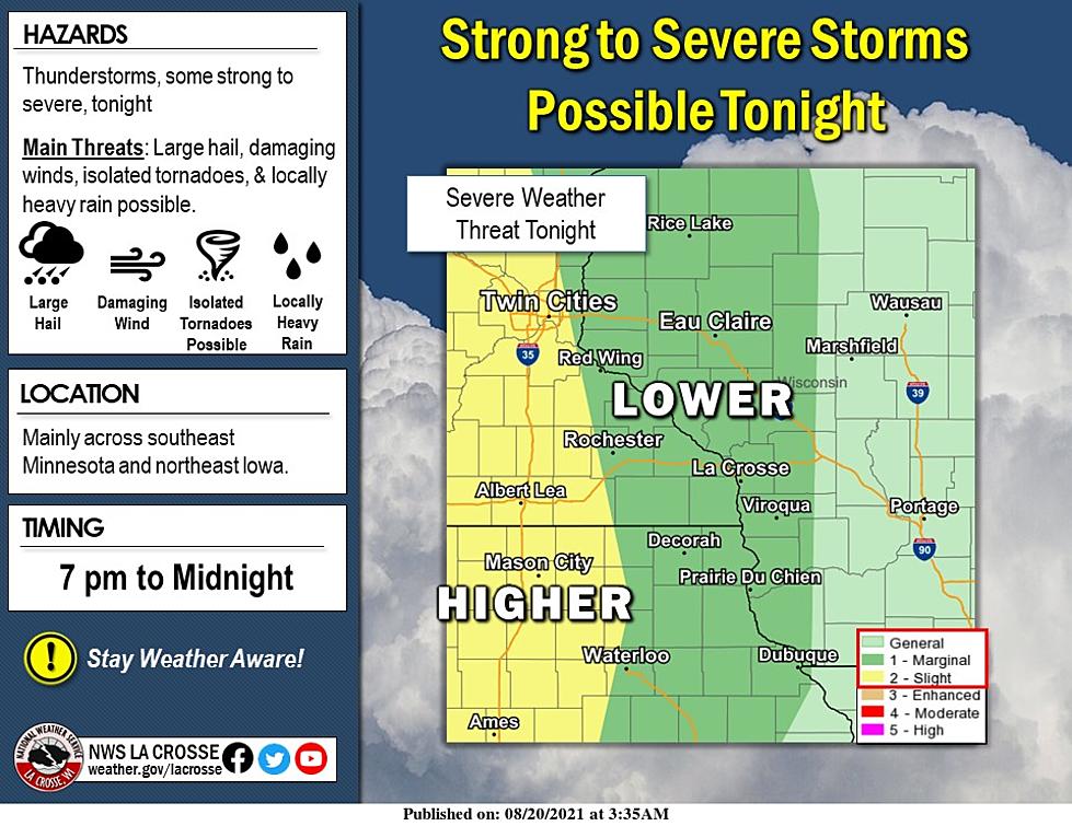 Severe Storms Possible Friday Night Thru Saturday Morning In and Around Rochester