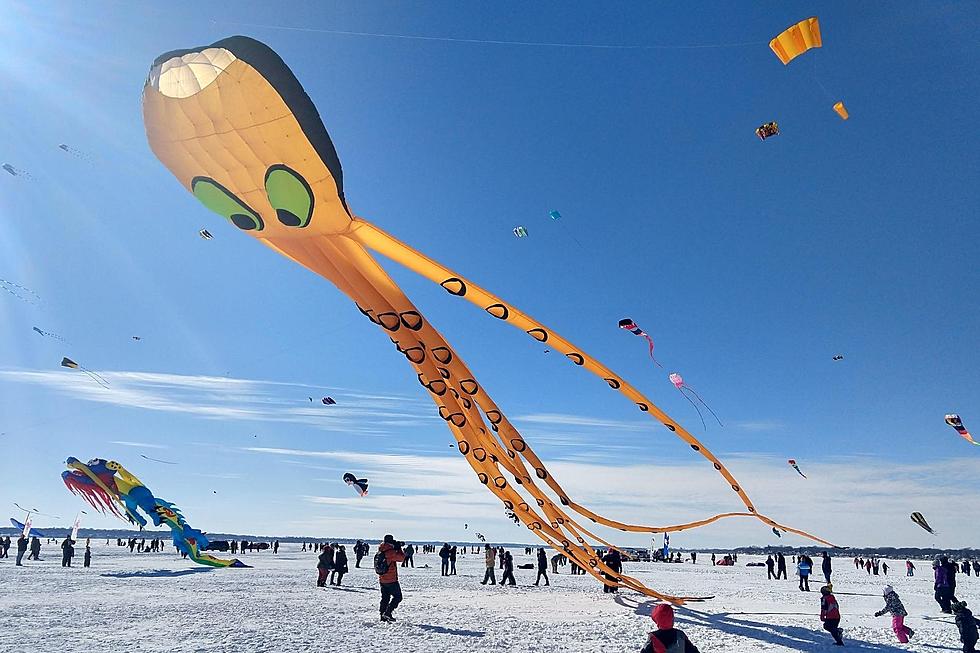 100+ Kites Flying High Over Frozen Lake Just 90 Minutes From Rochester