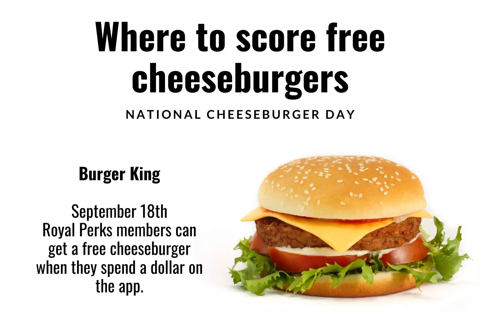 September 18th is National Cheeseburger Day which means we've got