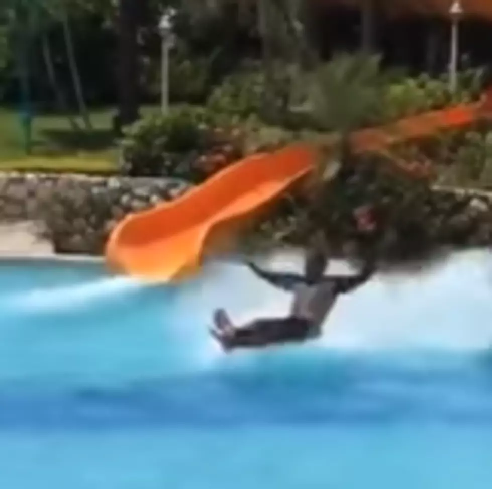 This Might Be The Most Badass Waterslide Finish Ever