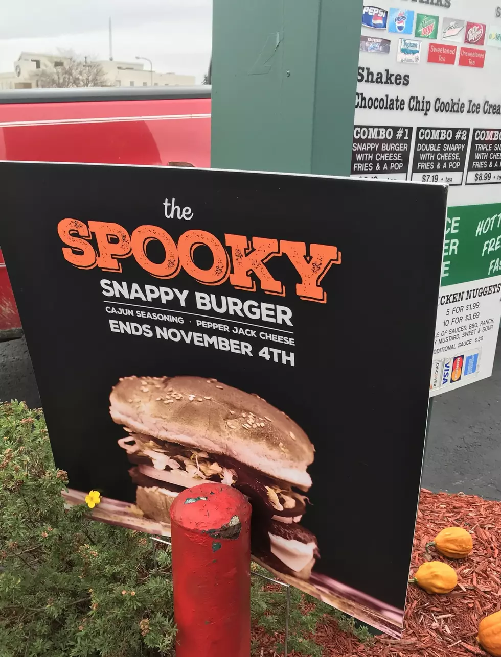 The Spooky Burger Is Back For Halloween Season At Snappy Stop