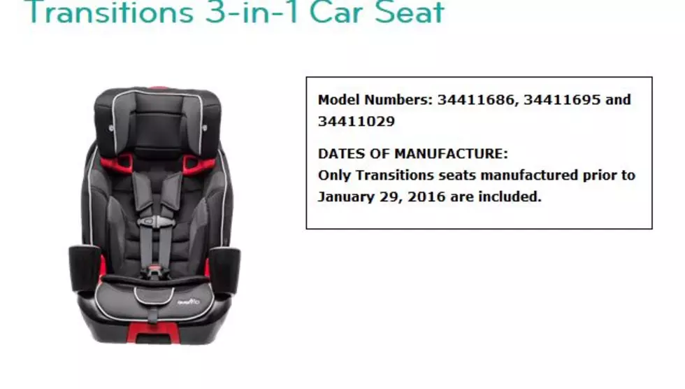 Over 56,000 Child Safety Seats Recalled!