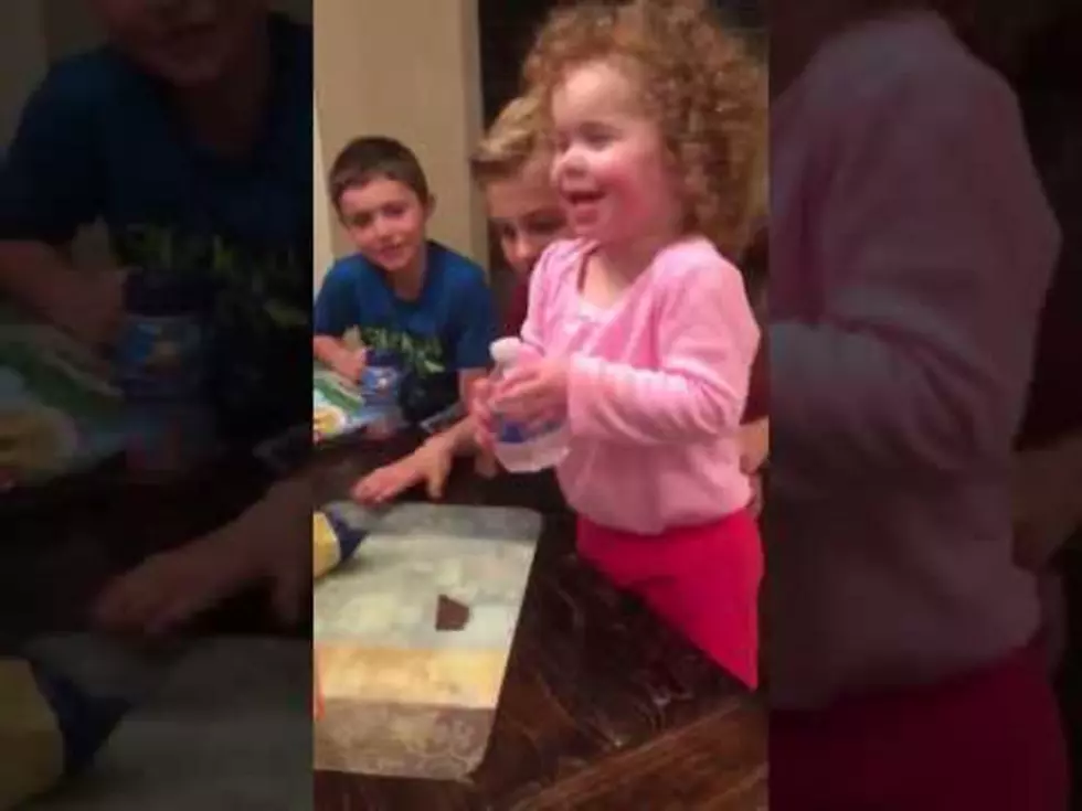 VIDEO &#8211; Little Girl Completes the Bottle Flip Challenge Then Dabs!