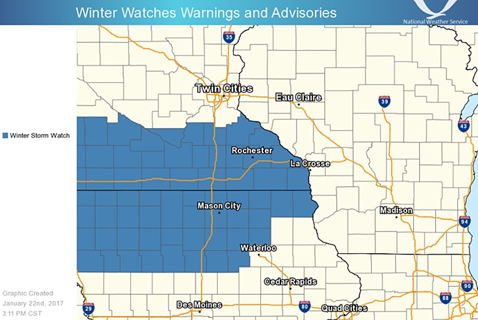 Winter Storm Watch Issued for Rochester