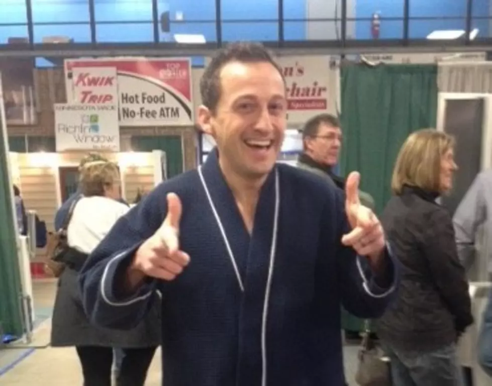 Man Shows up at KROC Home Show in Bathrobe