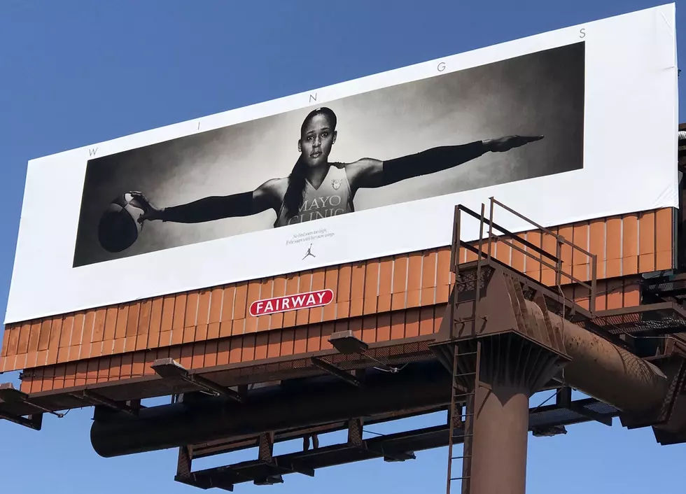 The Iconic Maya Moore ‘Wings’ Billboard Lands in Rochester