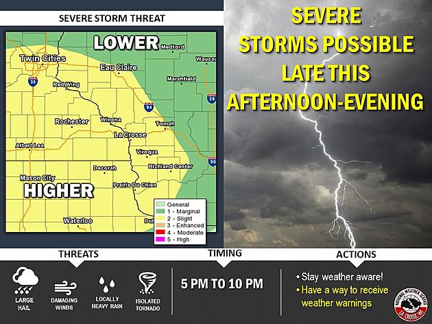 Damaging Winds, Large Hail Possible This Monday Evening