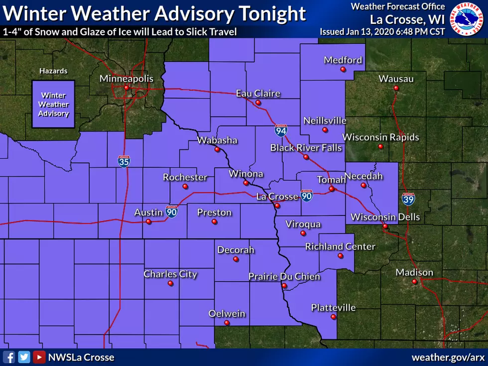 Winter Weather Advisory Just Issued for Rochester and Most of SE Minnesota