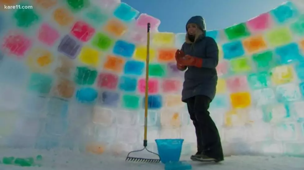 Minnesota Mom Brings Bright Colors to Neighborhood w/ Rainbow Igloo