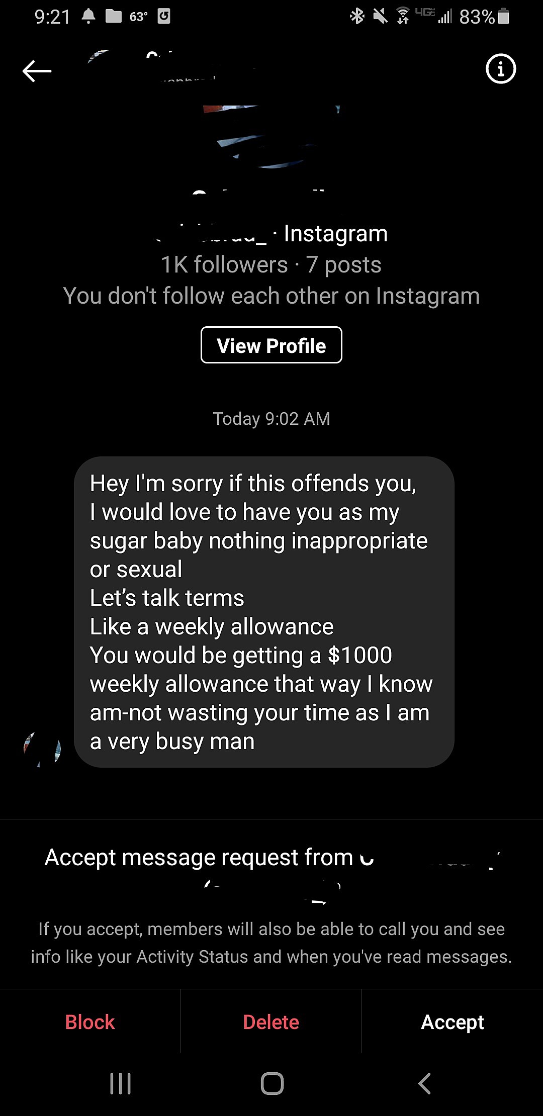 Sugar daddy site scams
