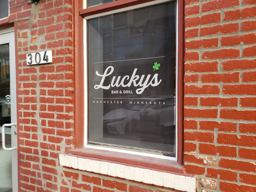 new luckys sign in downtown rochester mn