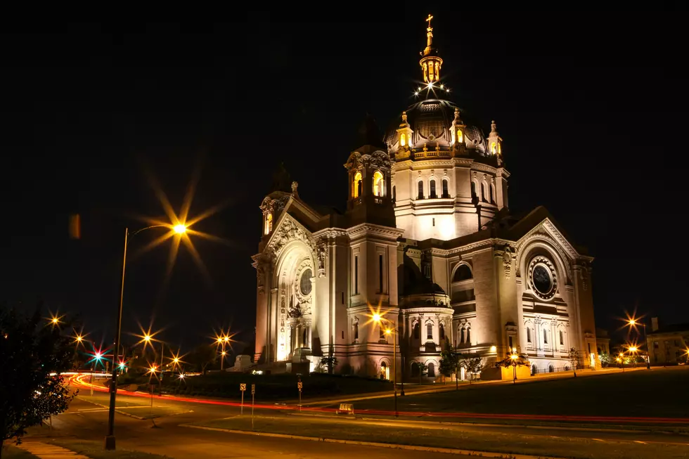 cathedral of st. paul at night
