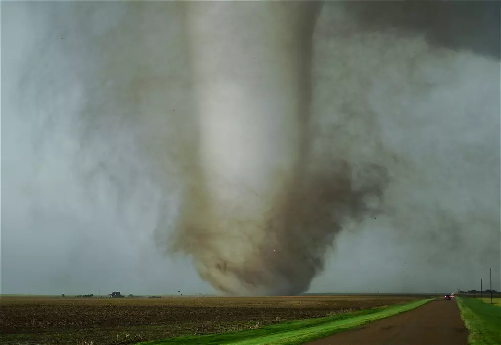 a tornado going through a field