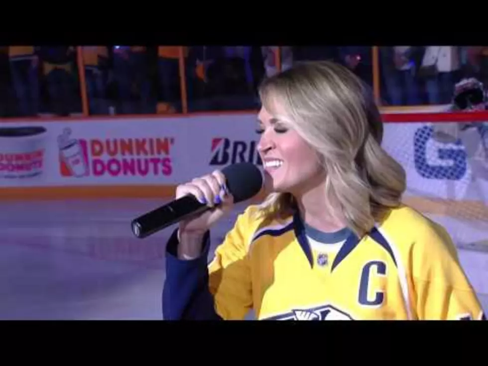 Carrie Underwood Sings National Anthem at Predators vs. Blackhawks Game And It Was Awesome