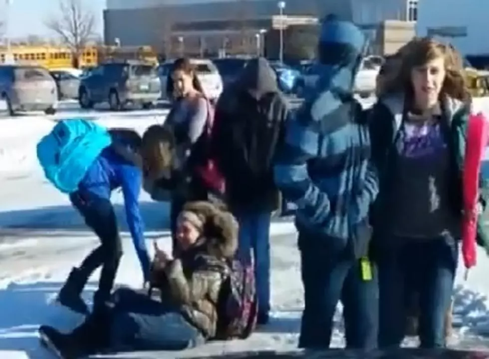Didn&#8217;t He Have A Banana Peel? Dad Films Kids Falling On Ice
